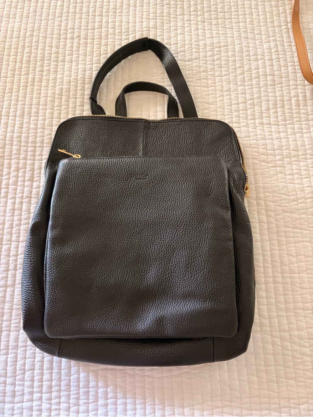 Black Genuine Leather Handbag - Made in Italy